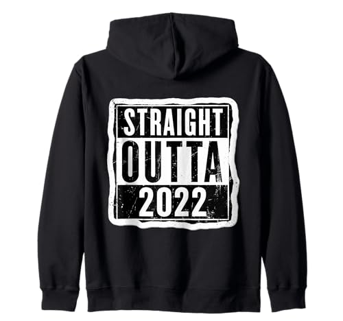 Straight Outta 2022 Geburtstag Damen Herren Distressed Funny Kapuzenjacke von Straight Outta 2022 Birthday Womens Mens Products