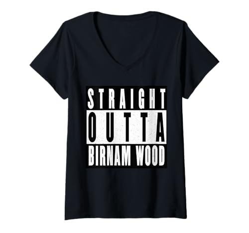 Damen Straight Outta Birnam Wood Shakespeare Macbeth T-Shirt mit V-Ausschnitt von Straight Outta Birnam Wood Shakespeare Macbeth