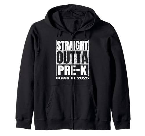 Straight Outta Pre-k Graduate Class Of 2025 Kinder Pre k Kapuzenjacke von Straight Outta Graduation Class of 2025 School Tee