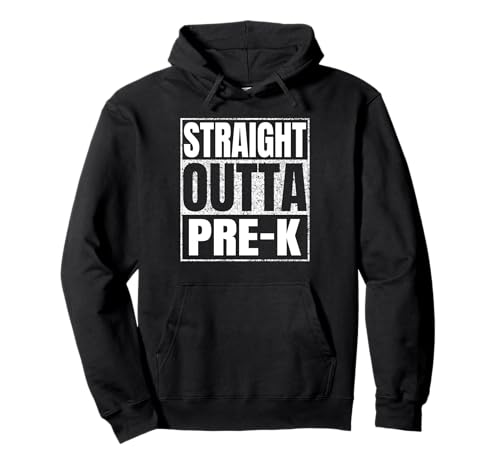 Straight Outta Pre-k Graduate Class Of 2025 Kinder Pre k Pullover Hoodie von Straight Outta Graduation Class of 2025 School Tee
