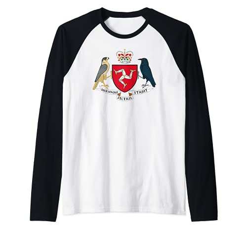 Isle Of Man Manx Flagge 3 Legs Of Man Wappen Raglan von Straight Outta Isle Of Man T-Shirts