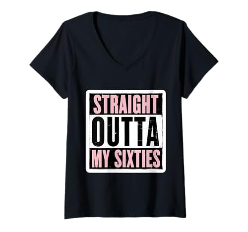 Damen Straight Outta My Sixties Damen 70. Geburtstag Seventy T-Shirt mit V-Ausschnitt Damen Straight Outta My Sixties Damen 70. Geburtstag Seventy T-Shirt mit V-Ausschnitt von Straight Outta My Sixties Womens PRODUCTS