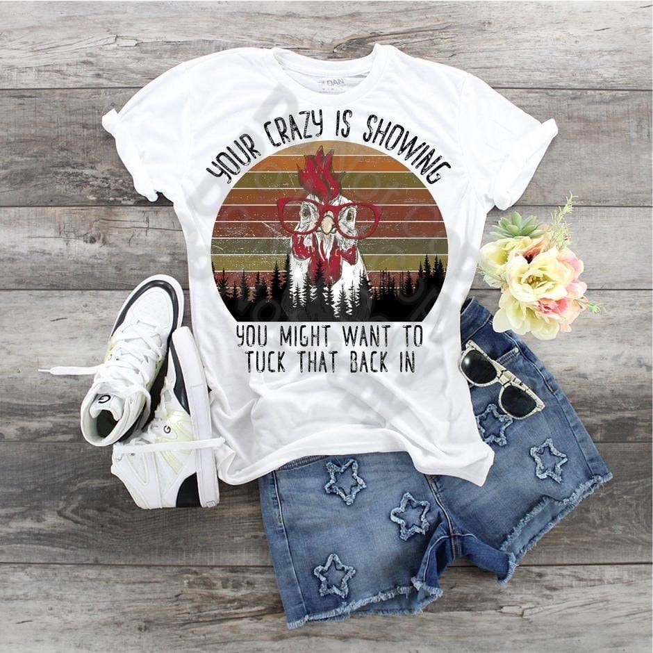 Huhn Mit Brille T-Shirt Lustiges Verrücktes Besitzer Geschenk von StraightfromtheHorse