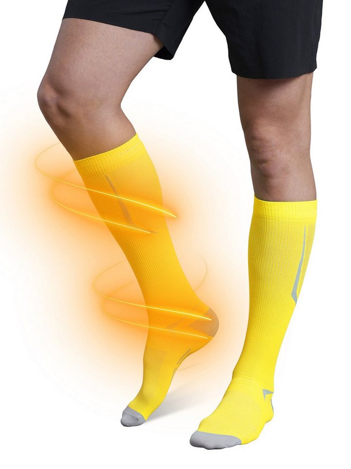 Strammer Max Performance® Funktionssocken Performance Socks mit Kompressionseffekt atmungsaktiv, antibakteriell, geeignet für Skiurlaub, Flugreisen von Strammer Max Performance®