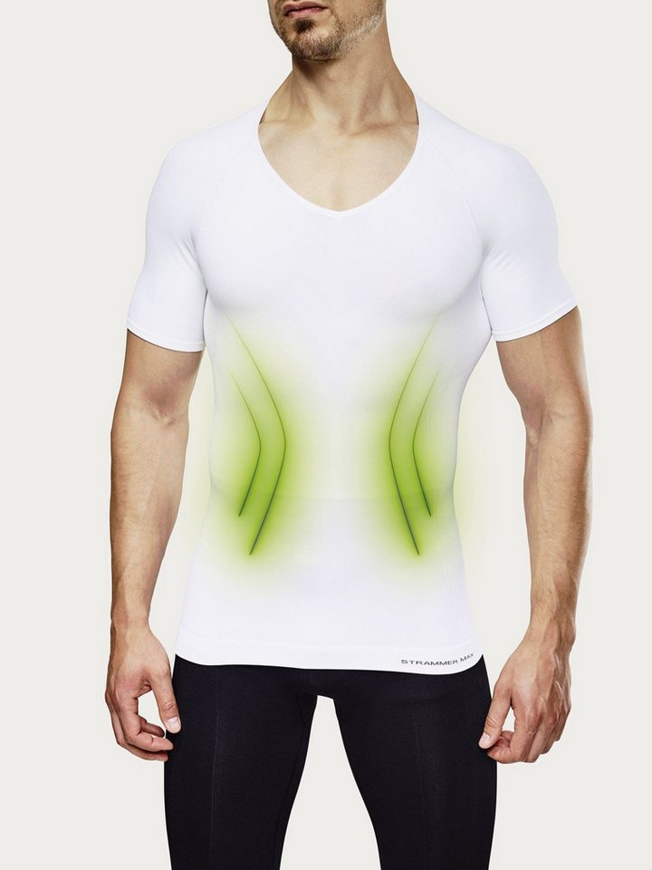 Strammer Max Performance® Kompressionsshirt Premium Deep V-Neck Shirt Breeze mit Kompression Shapewear, kühlendes High Tech Gewebe von Strammer Max Performance®