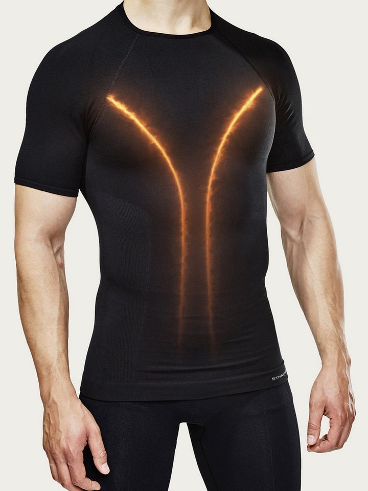 Strammer Max Performance® Kompressionsshirt Premium Funktionsshirt mit Kompression und Wärme-Effekt Shapewear, unterstützt die Haltung von Strammer Max Performance®