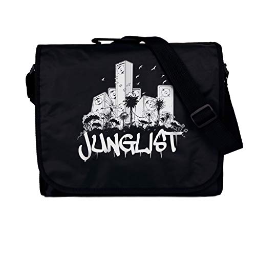 Junglist Sound System Messenger Bag Record Drum & Bass DJ LP Vinyl Shoulder Herren, Schwarz , Einheitsgröße, Kuriertasche Junglist Sound System Messenger Bag Record Drum & Bass DJ LP Vinyl Shoulder Herren, Schwarz , Einheitsgröße, Kuriertasche von Strand Clothing
