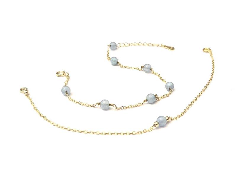 Aquamarin Silberarmband 18Ct Vergoldet 2 Varianten Mit 3mm Aquamarinkugeln Von Strand7 Freundschaft, Liebe, Brautgeschenk Aquamarin Silberarmband 18Ct Vergoldet 2 Varianten Mit 3mm Aquamarinkugeln Von Strand7 Freundschaft, Liebe, Brautgeschenk von Strand7