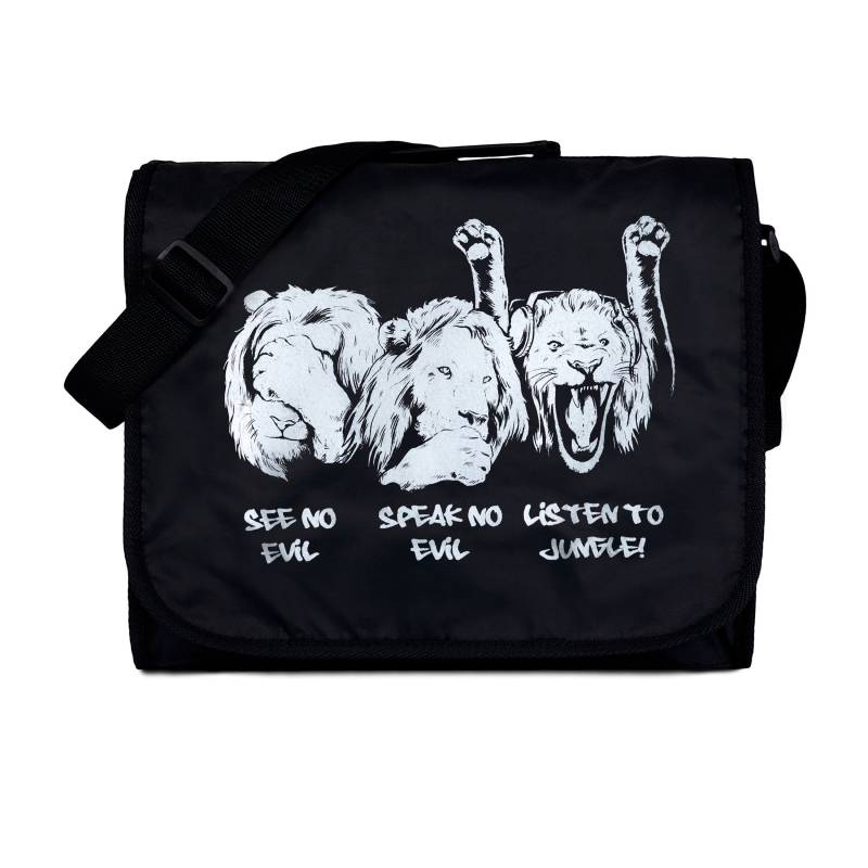 Junglist Lions Plattentasche Massive Trommel Und Bass Neurofunk & Lp Vinyl Amen Break Dnb Rave Platten Dj Männer Damen Messenger Umhängetasche von StrandClothing