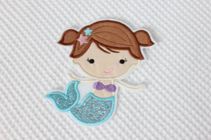 Aufnäher Meerjungfrau Mit Glitzer von Strandwolke