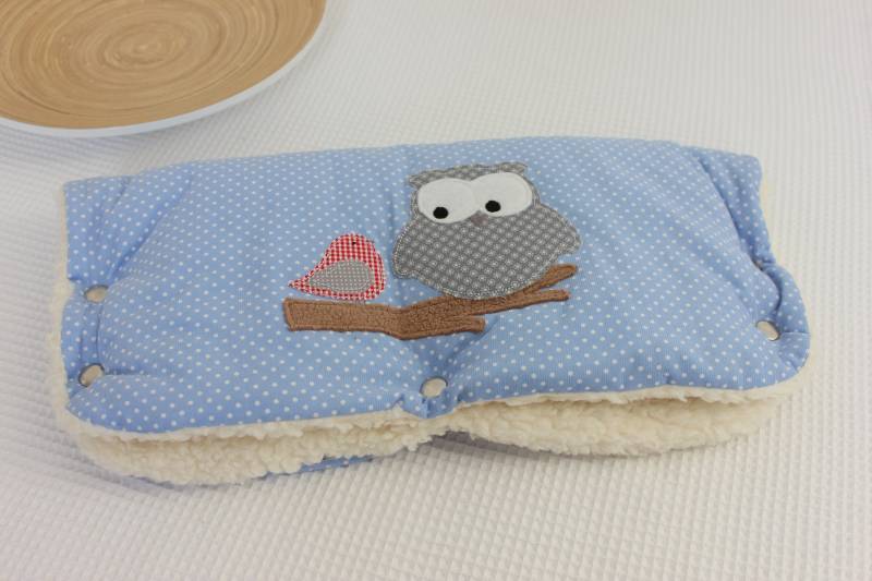 Sofort Lieferbar Kinderwagenmuff Eule Und Vögelchen von Strandwolke