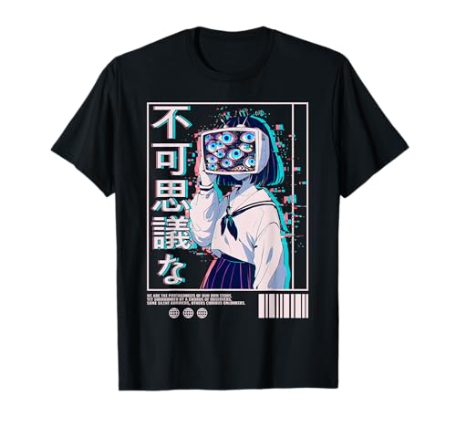 Anime Girl Weirdcore Ästhetische Japanische Harajuku Mode T-Shirt von Strange Anime Girl Harajuku Style Cute Weirdcore