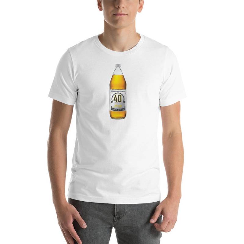 40. Geburtstag Geschenk Tshirt - Lustige 40 Oz Bier T-Shirt von StrangeDrewDesigns