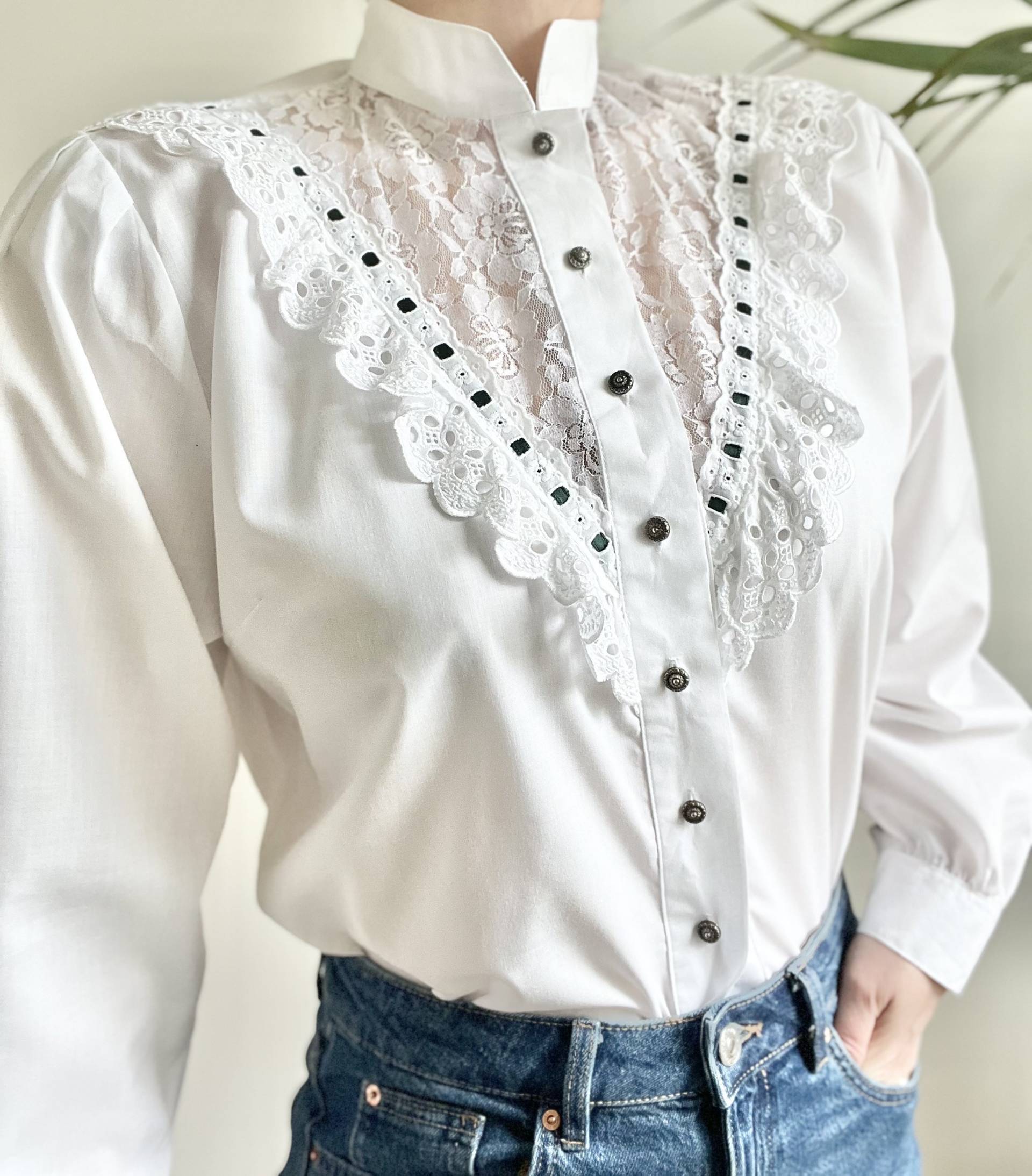 Vintage Prairie Cotton Flora Liebe Herz High Neck Viktorian Floral Cottage Kern Rüschen Bluse Vintage Prairie Cotton Flora Liebe Herz High Neck Viktorian Floral Cottage Kern Rüschen Bluse von StrangeMoonVintageDE