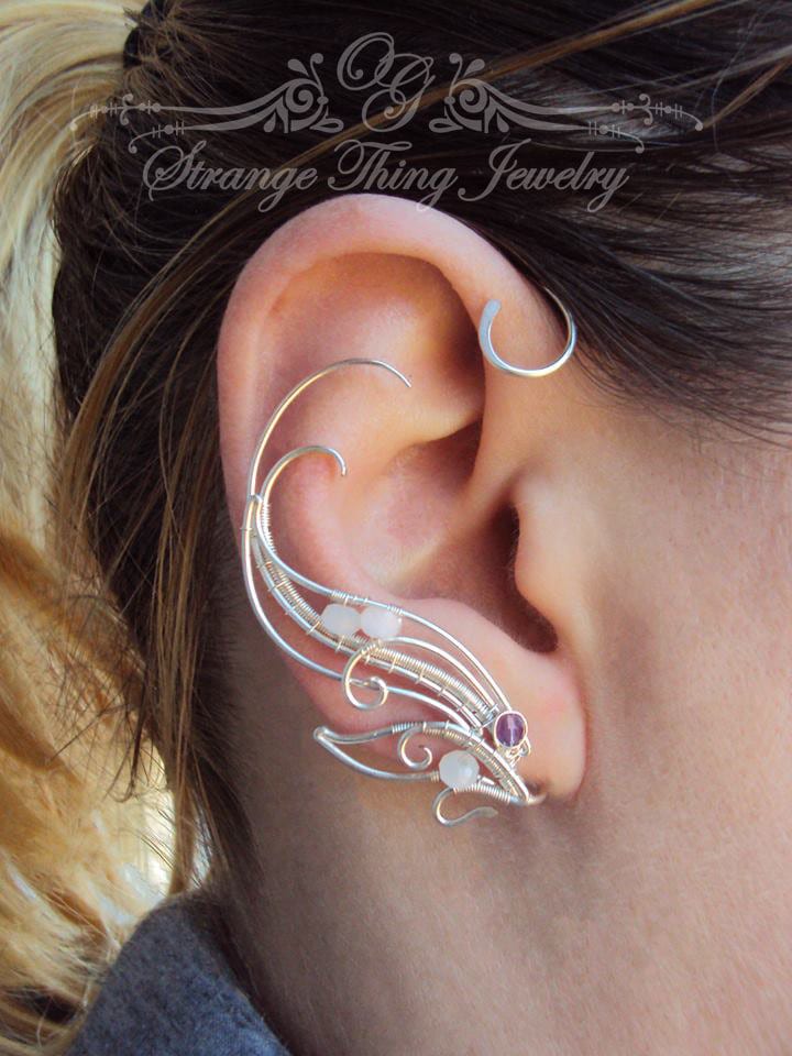 Ein Paar Ohrmanschetten Aus Draht - Elfen Ohrringe Ohrkriecher Ohrmanschette Kein Piercing von StrangeThingJewelry
