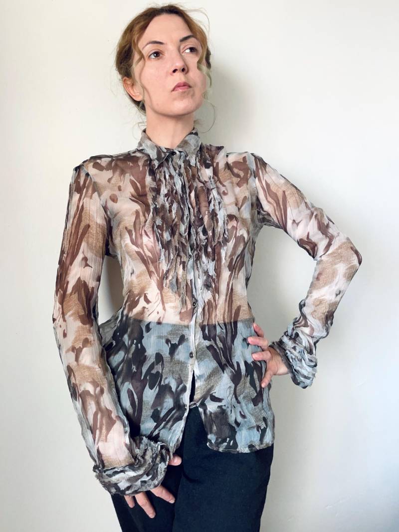 Vintage Transparente Seidenbluse - Traumhaft & Rockig von StrangeThingsShop