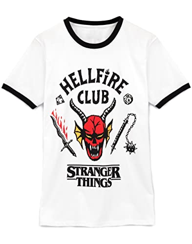 Fremde Things Hellfire Club T-Shirt Erwachsene Männer Frauen Hawkins Outfit L von Stranger Things