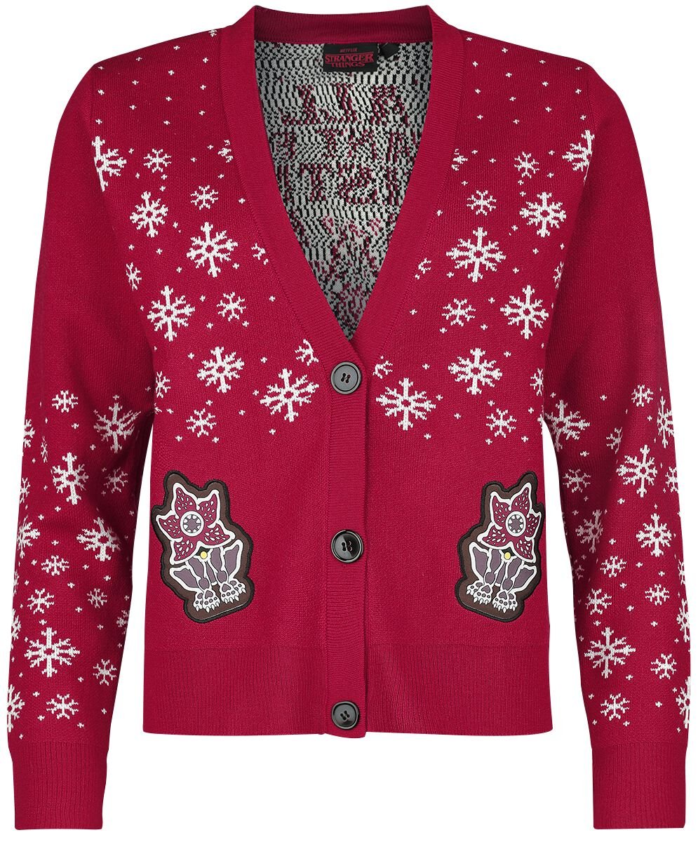 Stranger Things All I want for christmas is a demodog Cardigan multicolor in M Stranger Things All I want for christmas is a demodog Cardigan multicolor in M von Stranger Things