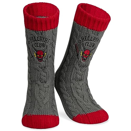 Stranger Things Antirutschsocken Herren Teenager One Size - ABS Socken Männer Antirutsch Haussocken für den Winter von Stranger Things