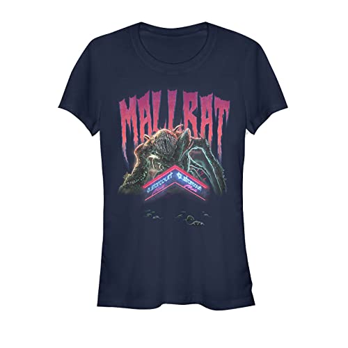 Stranger Things Damen Mallrat Demogorgan Short Sleeve T-shirt, Navy Blue, S von Stranger Things