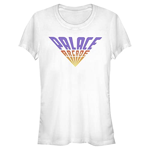 Stranger Things Damen Palace Arcade Short Sleeve T-shirt, Weiß, L von Stranger Things