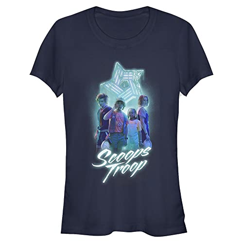 Stranger Things Damen Scoops Troop Short Sleeve T-shirt, Navy Blue, S von Stranger Things