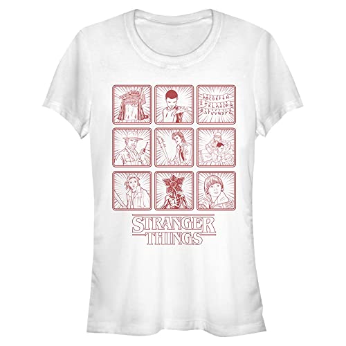 Stranger Things Damen Season One Line Short Sleeve T-shirt, Weiß, M von Stranger Things