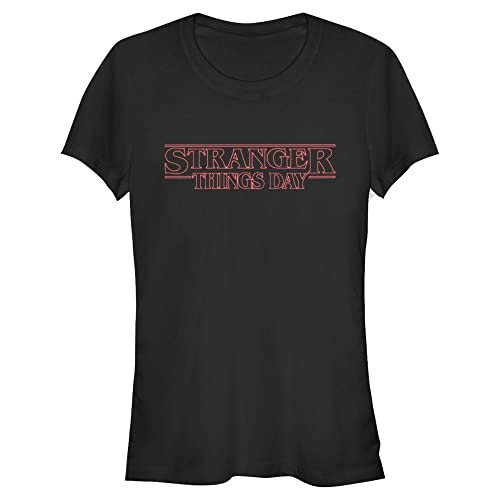 Stranger Things Damen Stranger Things Day Short Sleeve T-shirt, Schwarz, M von Stranger Things