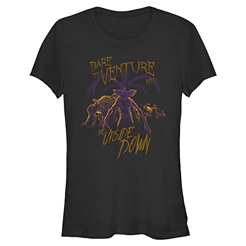 Stranger Things Damen Upside Down Venture Short Sleeve T-shirt, Schwarz, XXL von Stranger Things