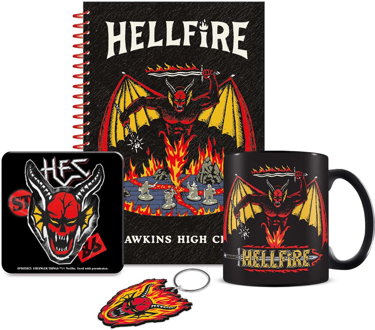 Stranger Things Fanpaket - Hellfire Club - Geschenk-Set - multicolor  - Lizenzierter Fanartikel von Stranger Things