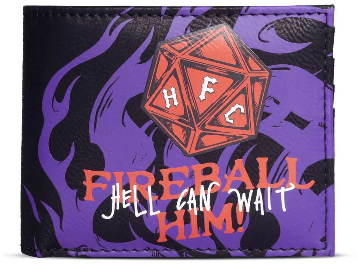 Stranger Things Geldbörse - Hellfire Club - Fireball Him - schwarz  - Lizenzierter Fanartikel von Stranger Things