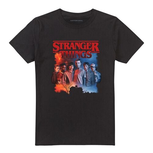 Stranger Things Hawkins Creel House Poster T-Shirt schwarz in XXL von Stranger Things