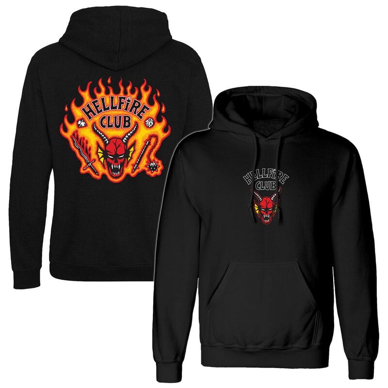 Stranger Things Hellfire Club Flames Kapuzenpullover schwarz in XXL Stranger Things Hellfire Club Flames Kapuzenpullover schwarz in XXL von Stranger Things
