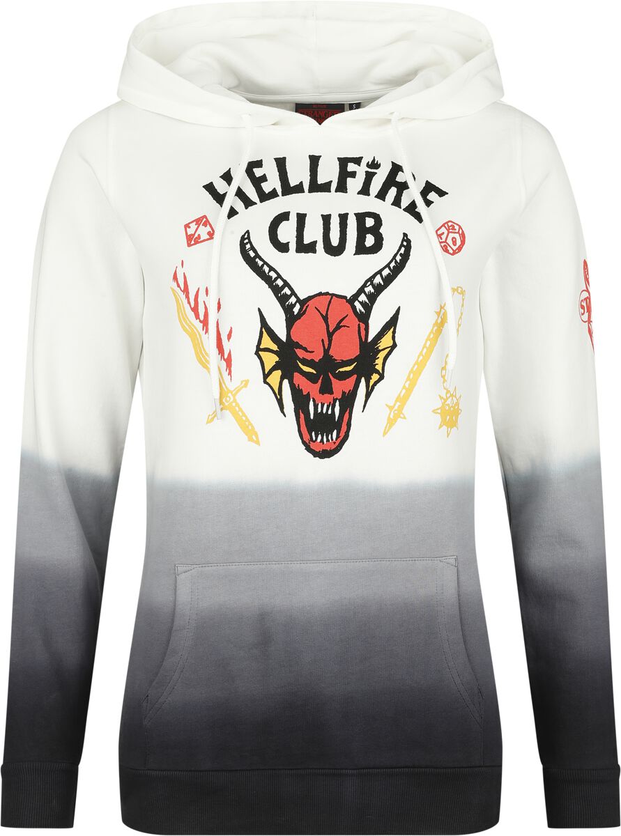 Stranger Things Hellfire Club Kapuzenpullover schwarz weiß in L von Stranger Things