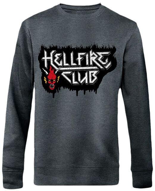 Stranger Things Hellfire Club Sweatshirt dunkelgrau in XXL von Stranger Things
