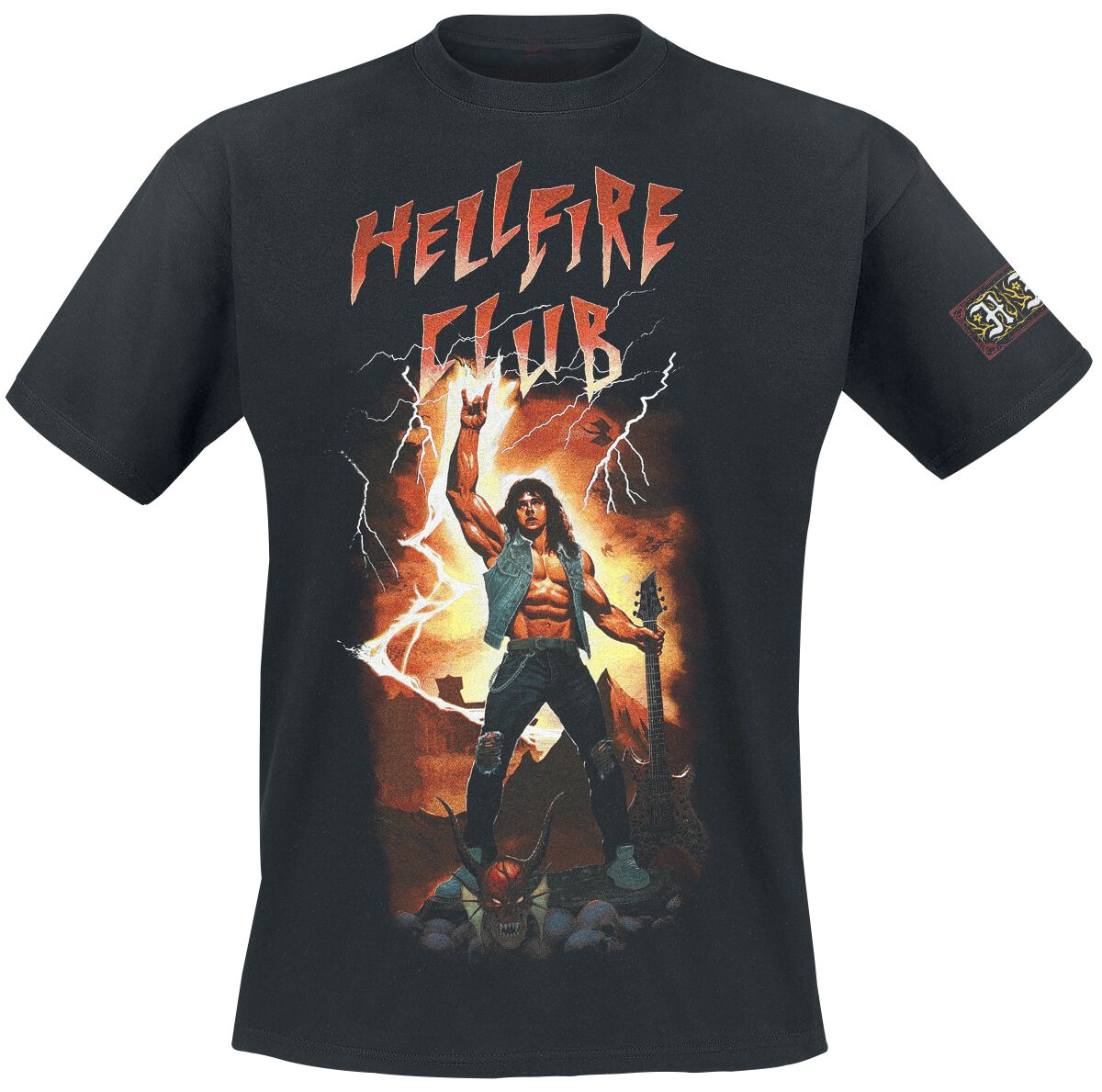 Stranger Things Hellfire Club T-Shirt schwarz in L von Stranger Things