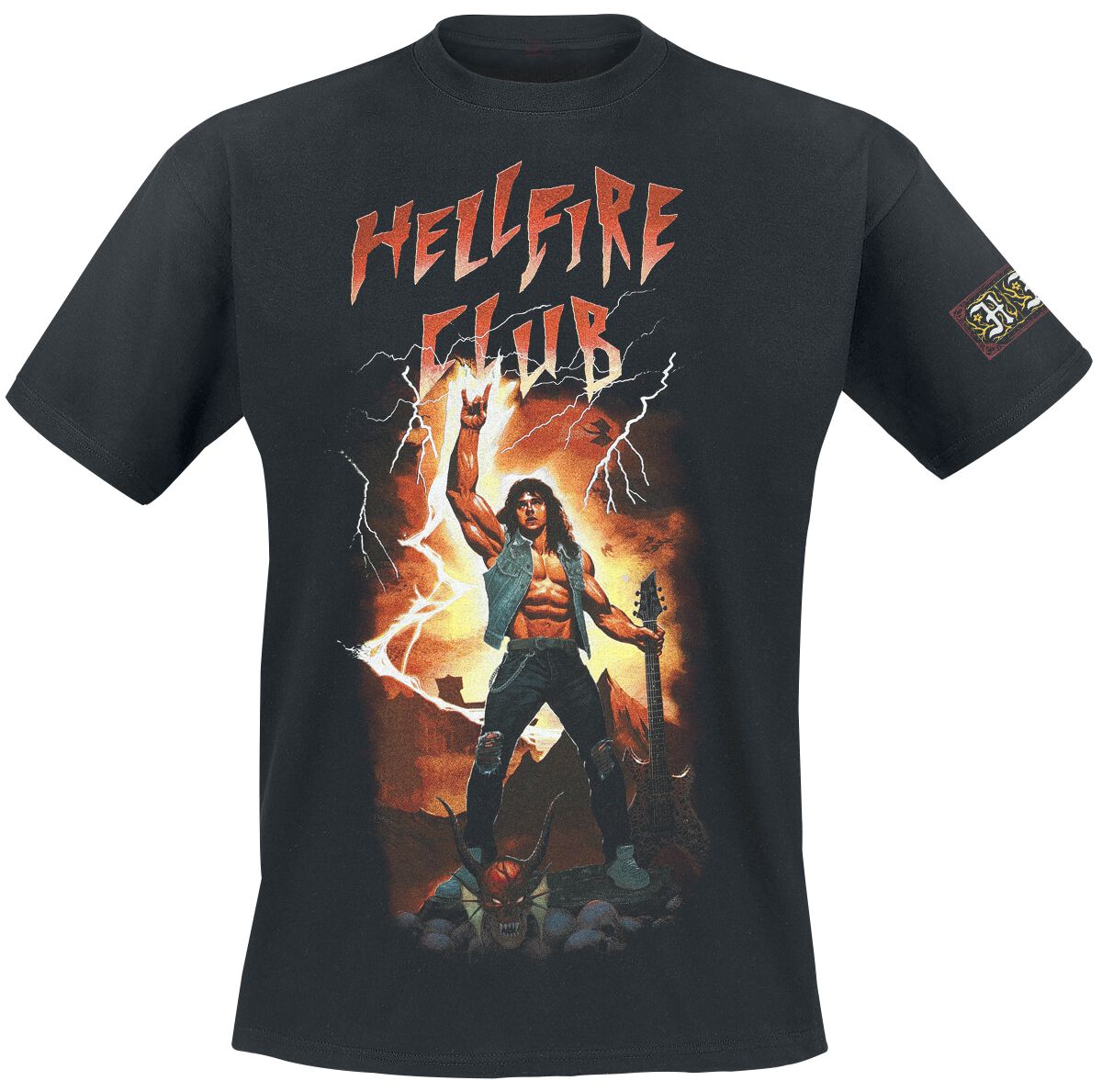 Stranger Things Hellfire Club T-Shirt schwarz in XL von Stranger Things