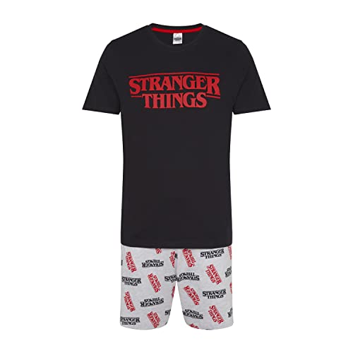 Stranger Things Herren Schlafanzug-Set, Größen S bis XXL, Schwarz , M von Stranger Things