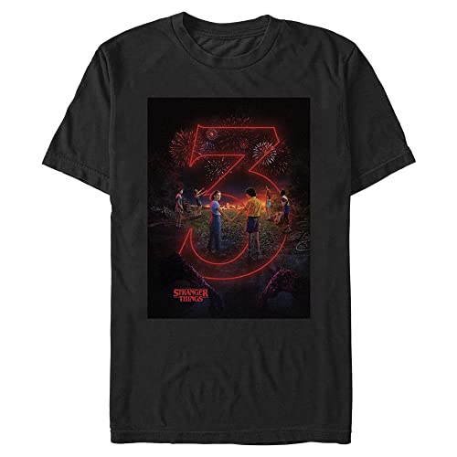 Stranger Things Herren Season Three Short Sleeve T-shirt, Schwarz, L von Stranger Things