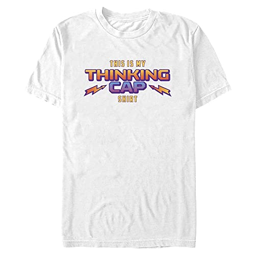 Stranger Things Herren Thinking Cap Short Sleeve T-shirt, Weiß, L von Stranger Things