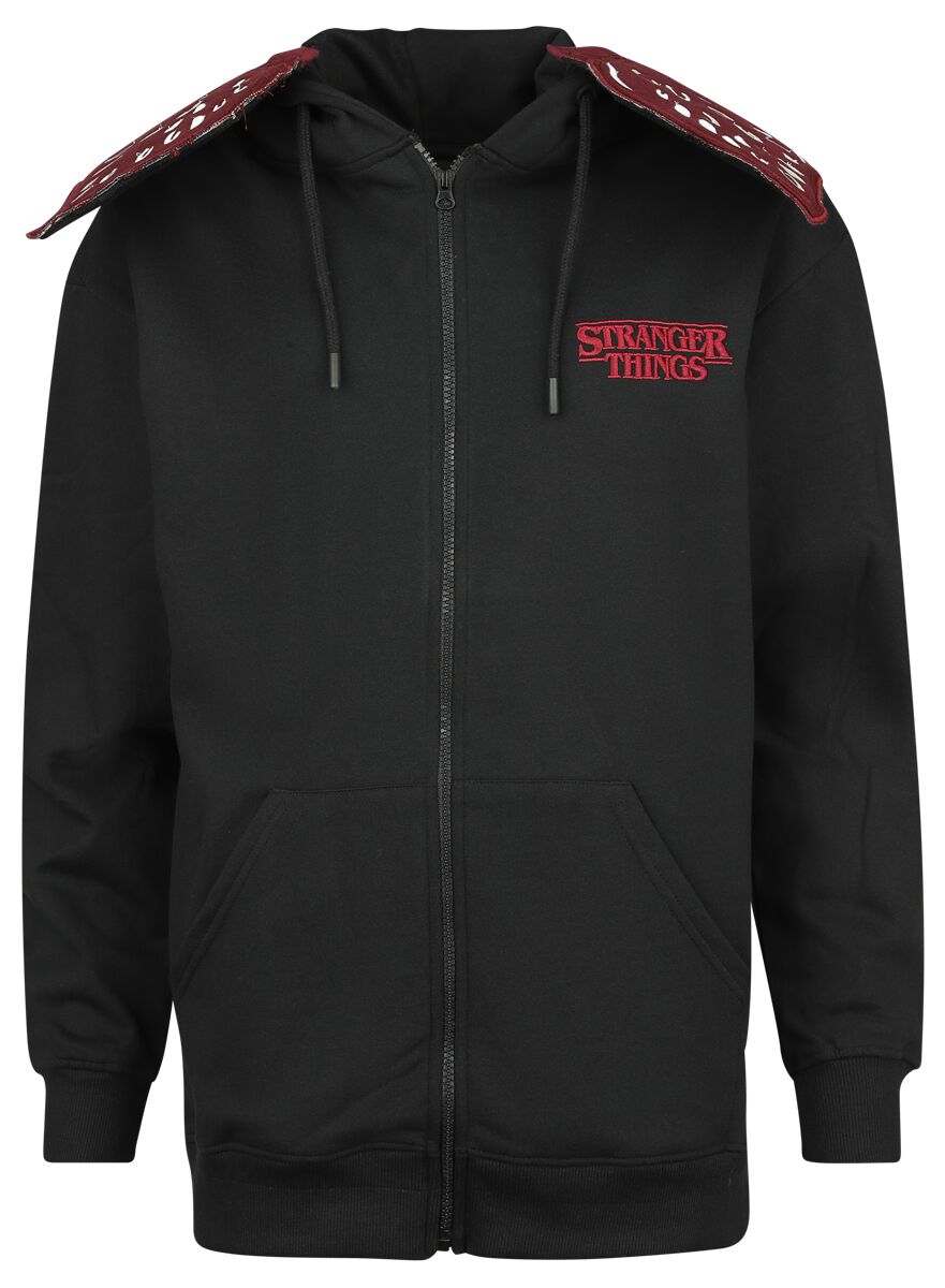 Stranger Things Kapuzenjacke - Demogorgon - S bis XXL - Größe L - schwarz  - Lizenzierter Fanartikel von Stranger Things