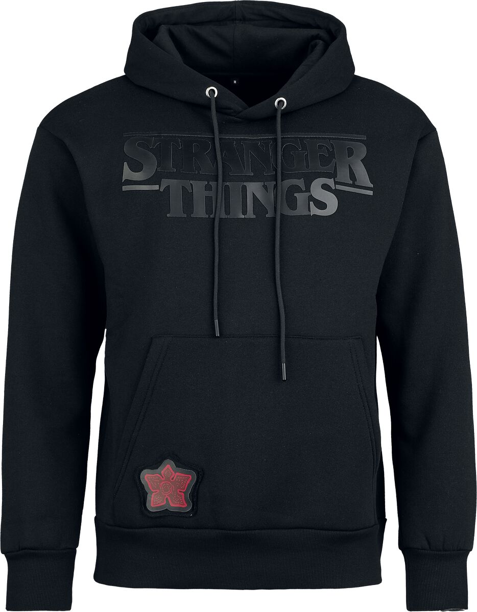 Stranger Things Kapuzenpullover - Heat Logo - Black On Black - S bis XXL - für Männer - Größe S - schwarz  - EMP exklusives Merchandise! von Stranger Things