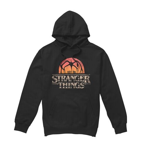 Stranger Things Kapuzenpullover - Season 5 - Sunset Logo - S bis XL - für Männer - Größe M - schwarz  - Lizenzierter Fanartikel von Stranger Things