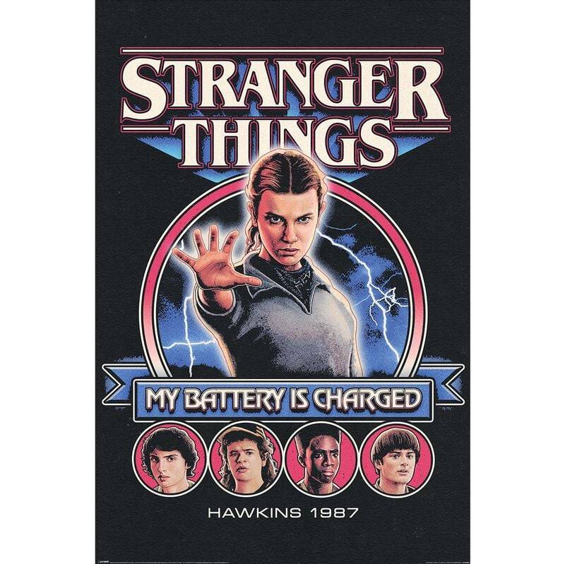 Stranger Things My Battery Is Charged Poster multicolor Stranger Things My Battery Is Charged Poster multicolor von Stranger Things
