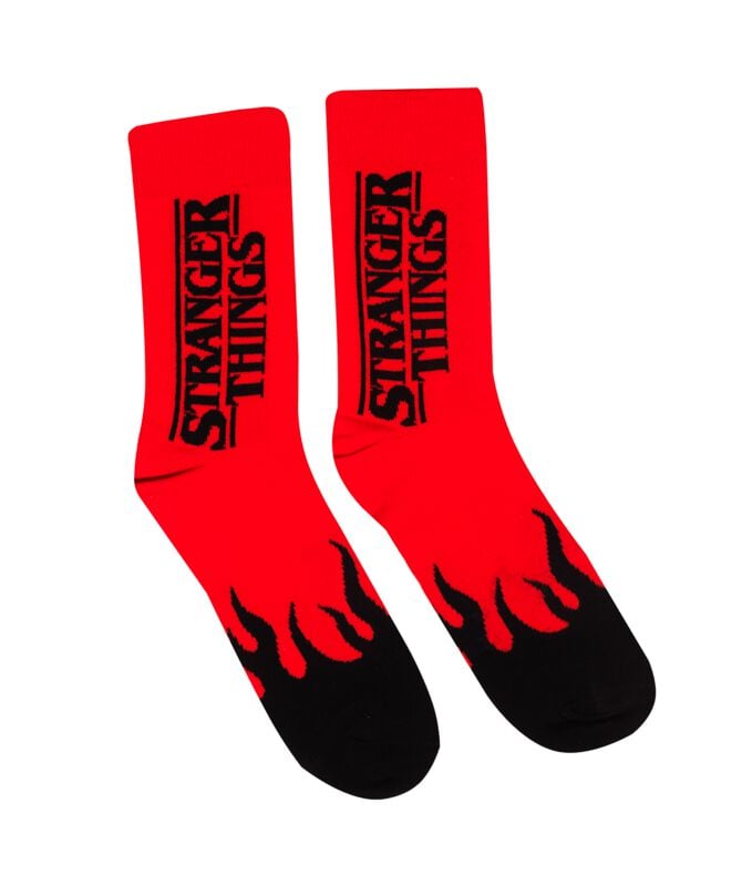Stranger Things Red Flame Socken rot schwarz in L-XL von Stranger Things