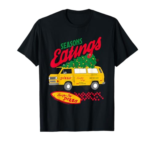 Stranger Things Seasons Eatings Surfer Boy Pizza Weihnachten T-Shirt von Stranger Things