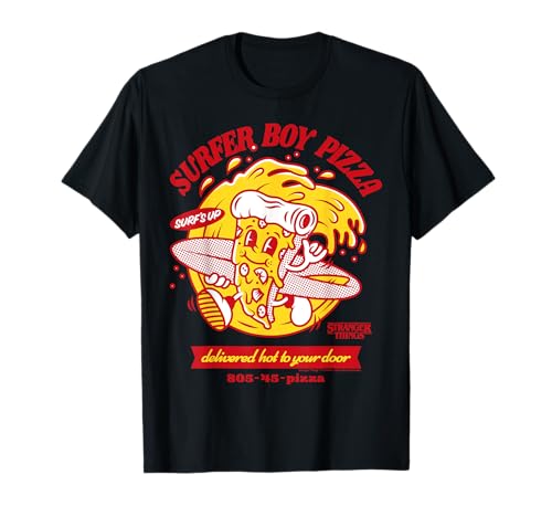 Stranger Things Surfer Boy Pizza wird heiß geliefert T-Shirt von Stranger Things