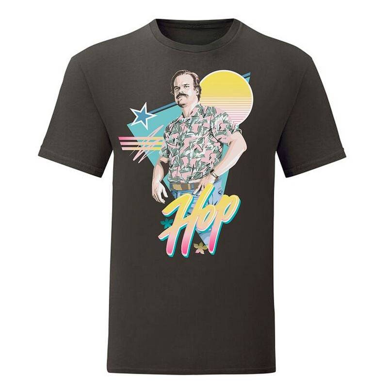 Stranger Things T-Shirt - 80's Jim Hopper - S bis XXL - für Damen - Größe XXL - multicolor  - Lizenzierter Fanartikel von Stranger Things