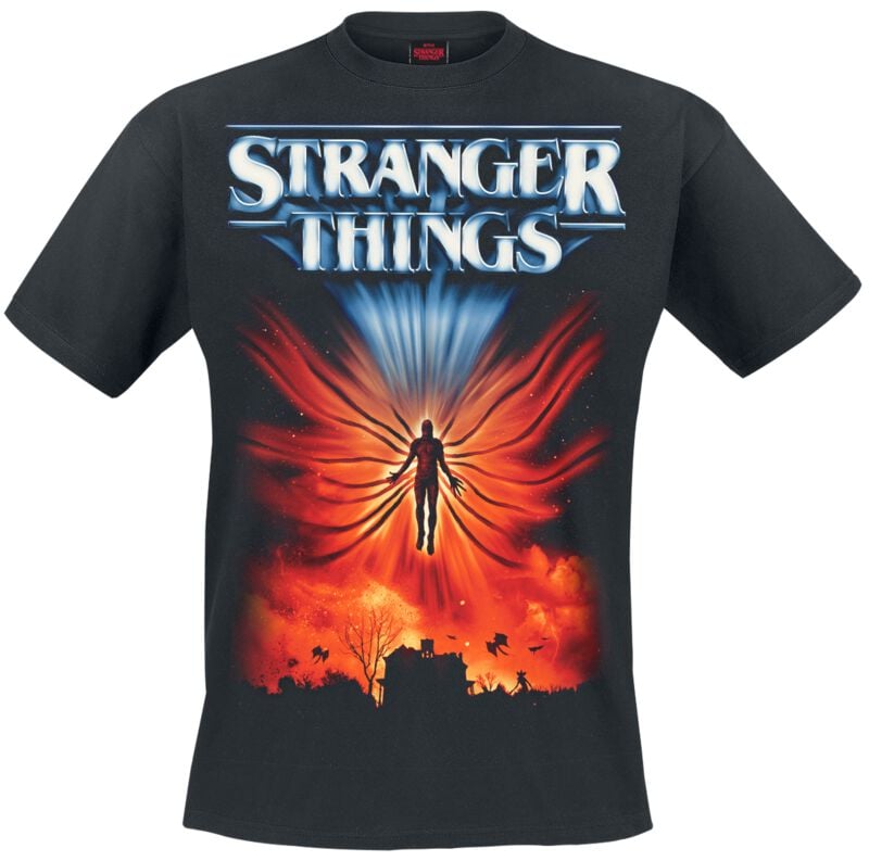 Stranger Things T-Shirt - Rise Of Vecna Poster - S bis XXL - für Männer - Größe XL - schwarz  - Lizenzierter Fanartikel von Stranger Things
