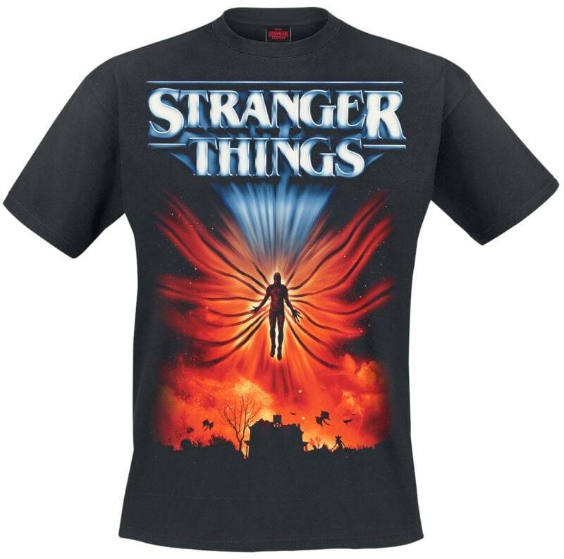 Stranger Things T-Shirt - Rise Of Vecna Poster - S bis XXL - für Männer - Größe XL - schwarz  - Lizenzierter Fanartikel von Stranger Things